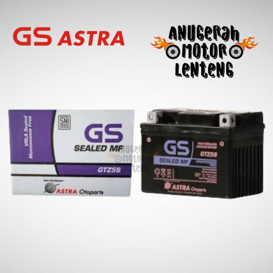 Aki Kering GS Astra GTZ5S Supra 125 Karisma Beat Mio J M3 Vixion Soul