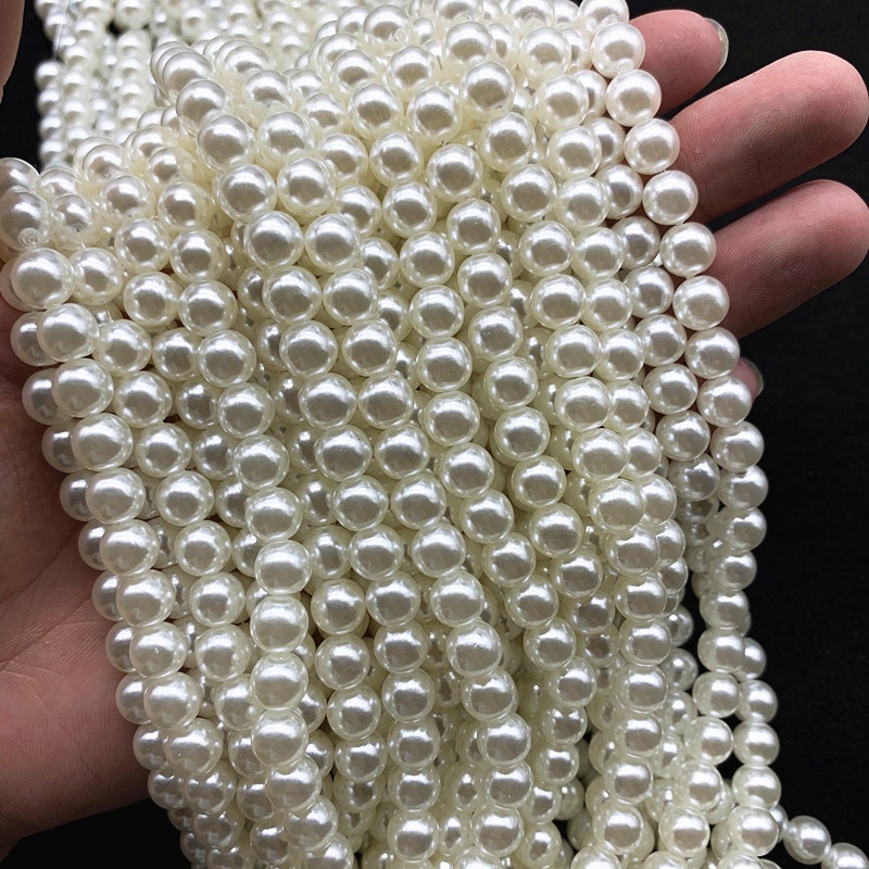 100 Gram Payet Mote Manik Mutiara Sintetis 10mm Bulat Besar Mutsin Berat Kwalitas Super Putih