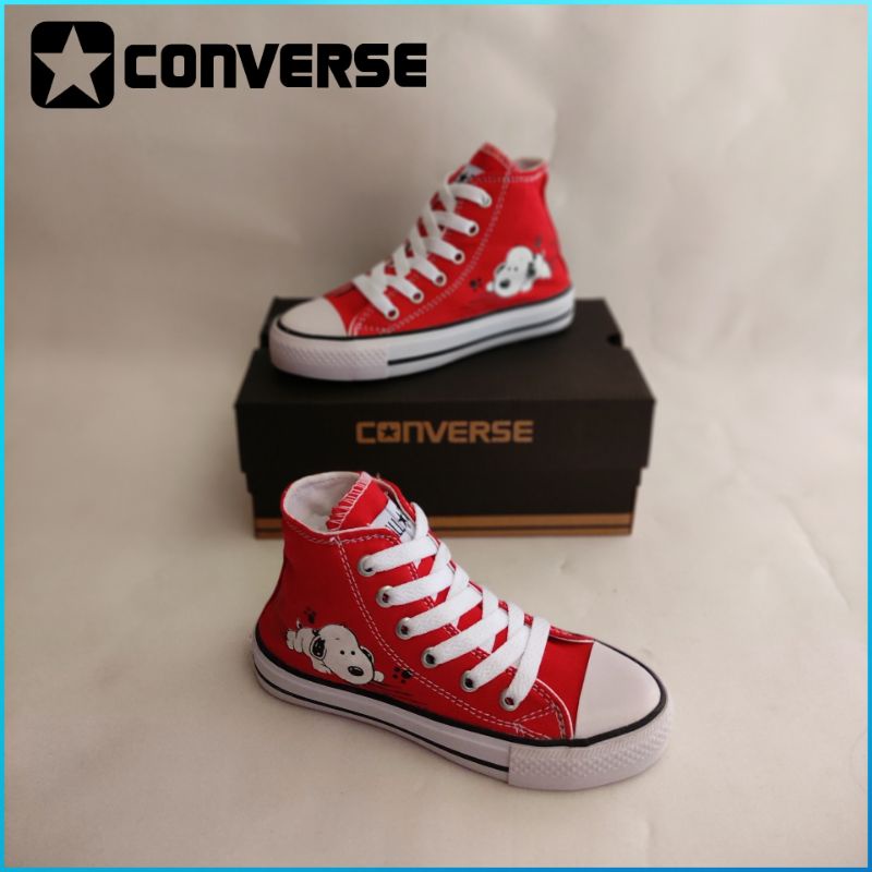 Sepatu Converse Unisex anak anak / Sepatu Sneakers karakter Snoopy