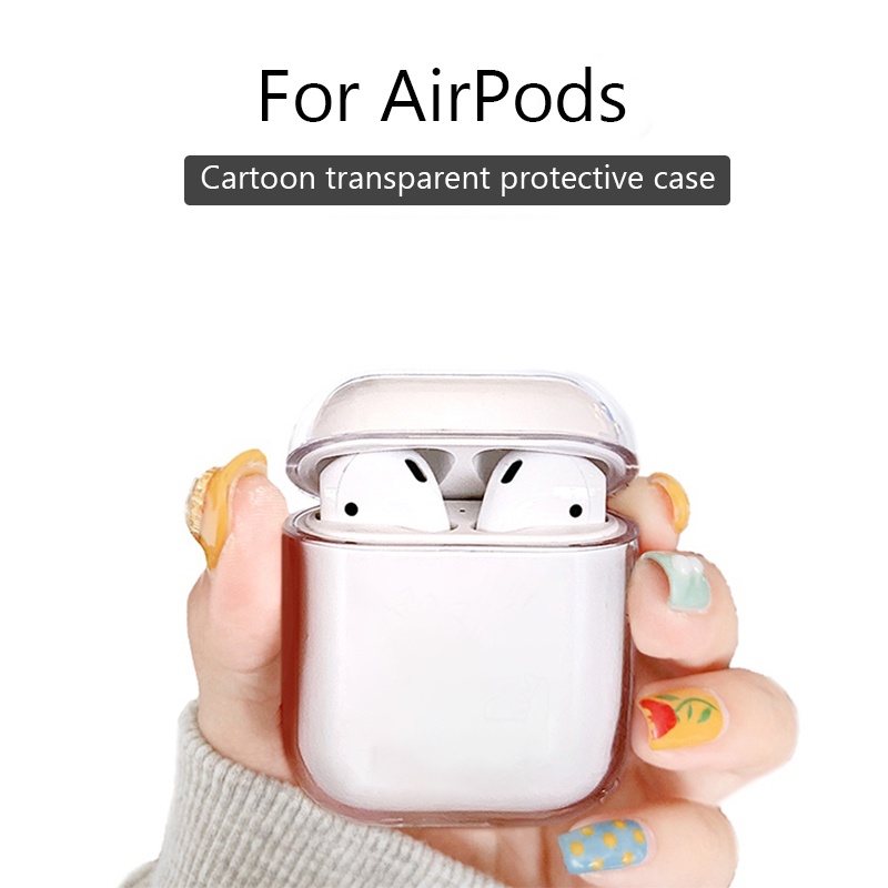 Casing PC Keras Kompatibel Untuk AirPods 2nd Pro 3kotak Earphone Transparan Kompatibel Untuk Air Pods1Kotak Pengisian Penutup Bening Kristal