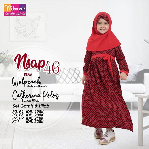 GAMIS ANAK NIBRAS NSAP 46 / GAMIS NIBRAS SET HIJAB