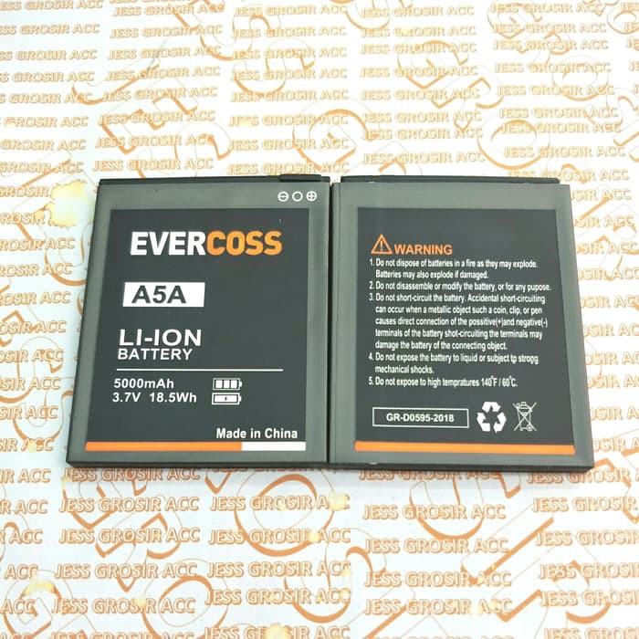 Baterai Double Power Evercoss Cross A5A Connector Rata Tanpa Bintang