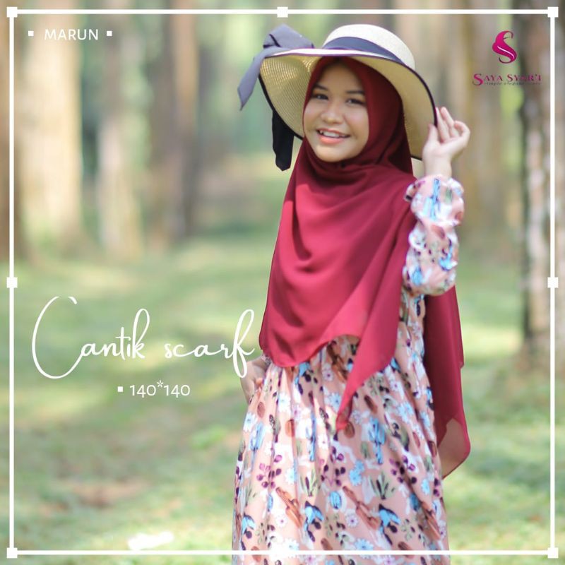 Cantik Scarf Jilbab segi empat 140x140 ademm