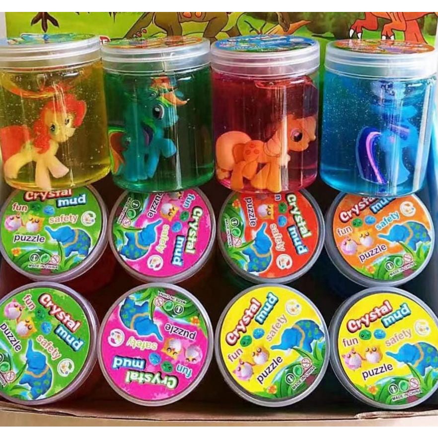 SLIME CLEAR JELLY AMONG US LITTLE PONY BABY SHARK WANGI BOTOL BESAR