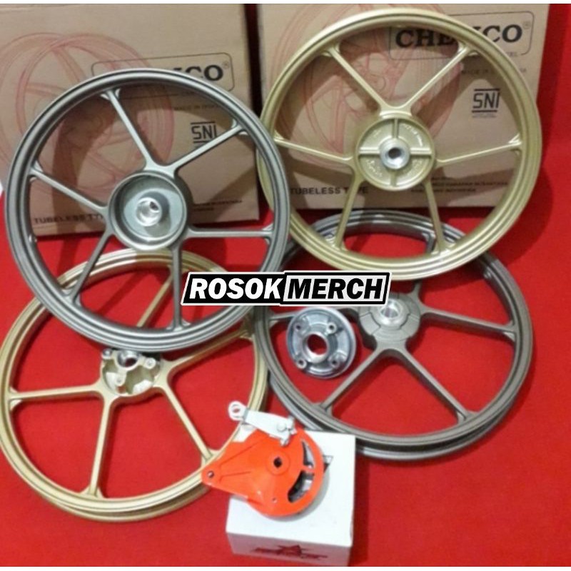 BRT Velg Chemco Yamaha Jupiter Z Silver - Gold