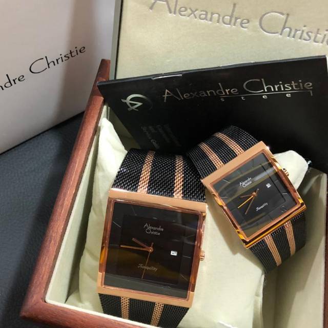 Alexandre Christie AC 8333 Rose Gold Couple