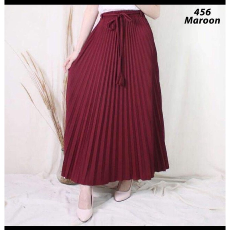 ROK PLISKET TALI LONCENG//ROK PLISKET DEWASA//ROK PLISKET  PREMIUM