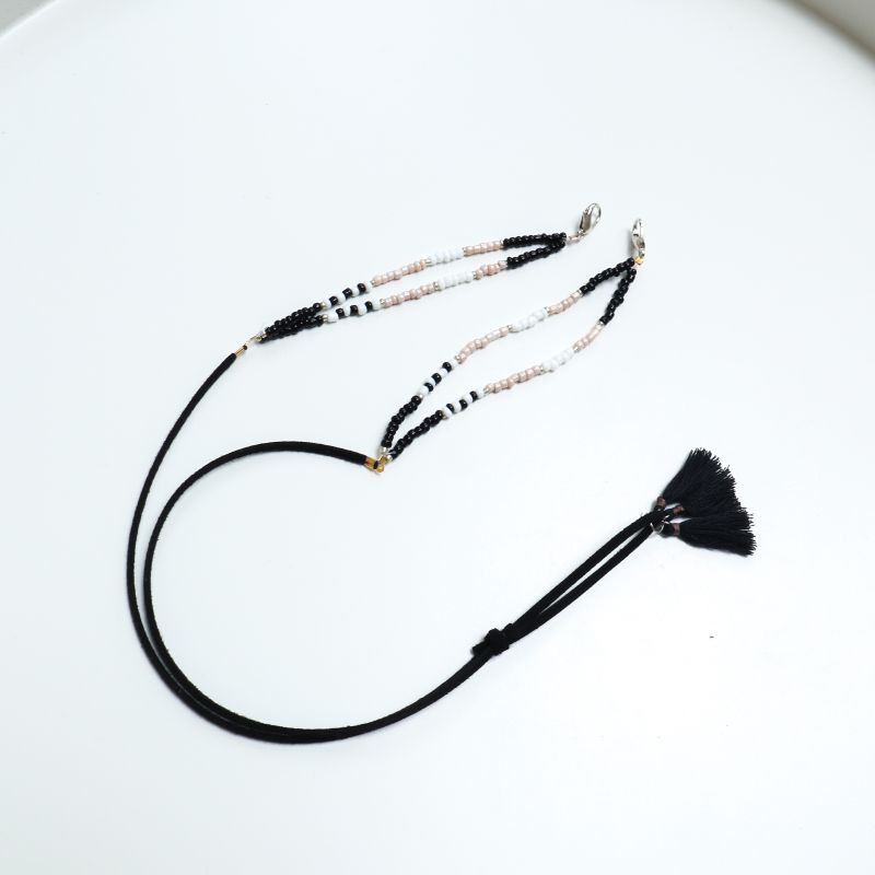 black stripe strap (strap masker/ connector/ kalung masker)