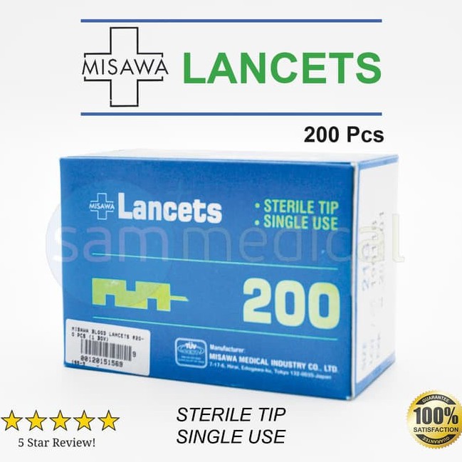 Misawa Blood Lancets/jarum lancet/jarum bekam @BOX
