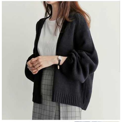 [Cardi Amelia BC]Cardigan wanita rajut BLACK/GREY/CREME/MAROON