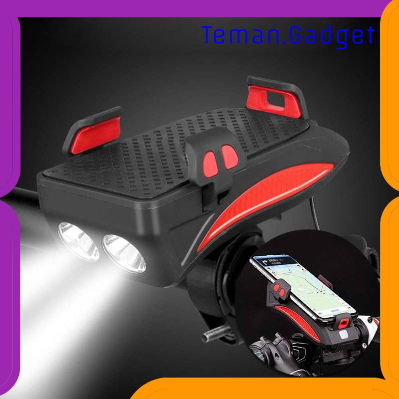 TG-IB396 ZACRO LAMPU SEPEDA FLASHLIGHT PHONE HOLDER POWER BANK 2000MAH ZJC0158