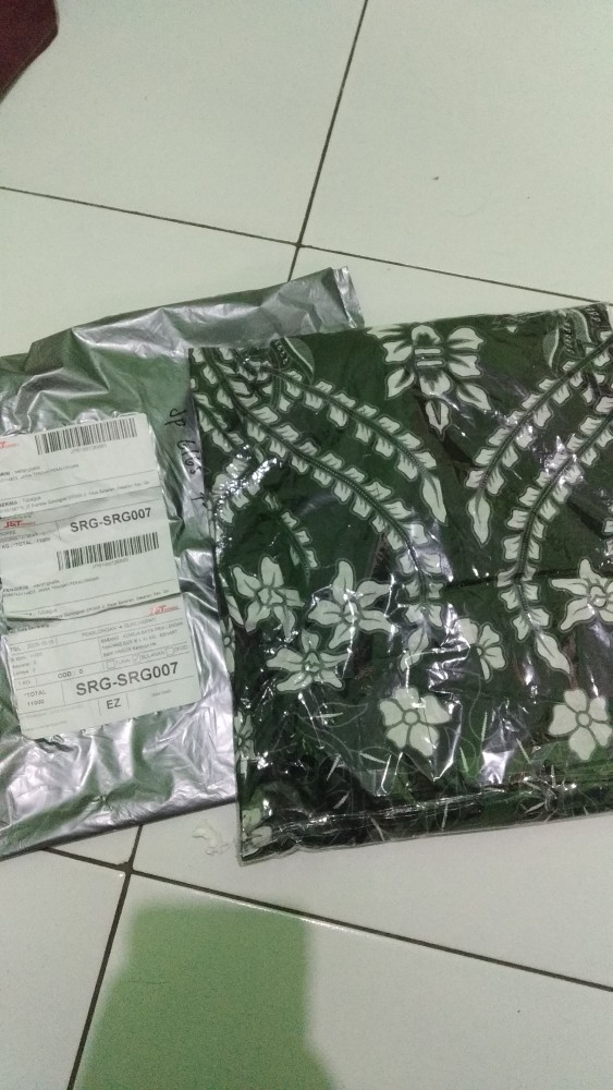 Kemeja Batik Pria Lengan Panjang Size M L Xl Xxl  Bswart Batik Hrb026 Kenongo Hem Panjang Padi