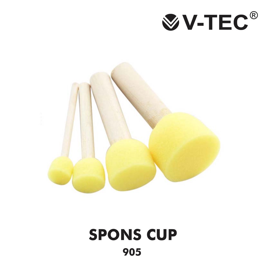 

Set Spons Cup V-Tec #905 / Spons Cup Vtec Square Sponge Paint Brush Isi 4 Warna Kuning – SHAGB