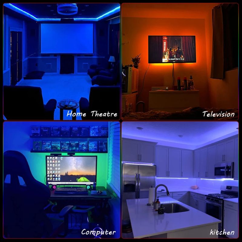 PAKET LAMPU LED STRIP RGB BLUETOOTH REMOTE CONTROLLER APLIKASI HP HIAS KAMAR TIKTOK VIRAL CEILING GAME MEJA DINDING TEMPEL 5M 10M 15M 3528 5050