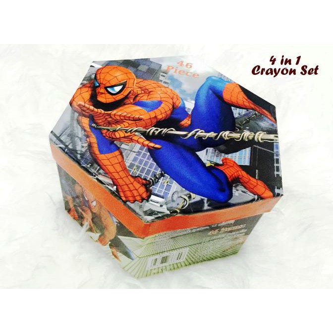 

Super Murah 4 In 1 Crayon Set Spiderman (4 Tingkat Isi 46 Pcs Crayon)
