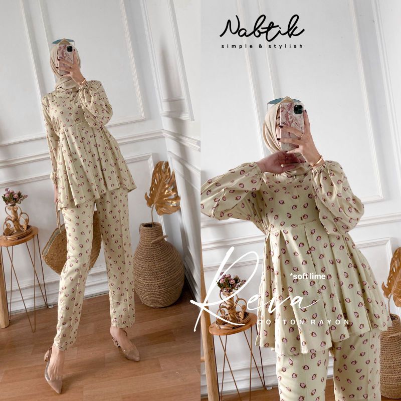 REVA ONE SET by NABTIK FASHION SETELAN WANITA MUSLIM SET WANITA