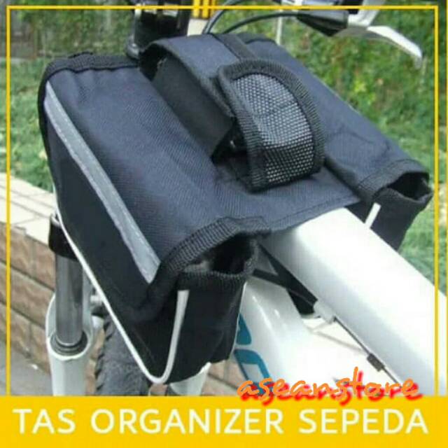 Tas Organizer Sepeda Frame Double Bag Perlengkapan Aksesoris Gowes Set tas sepeda tas gowes