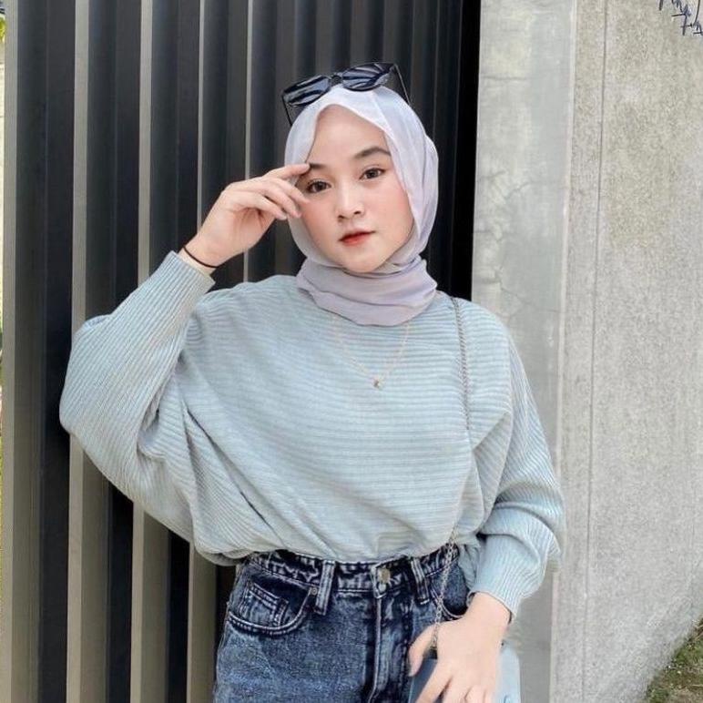 Blouse Baju Rajut Batwing | Atasan Wanita Model Kelelawar |