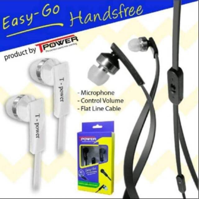 New Handsfree Earphones TPower Easy Go