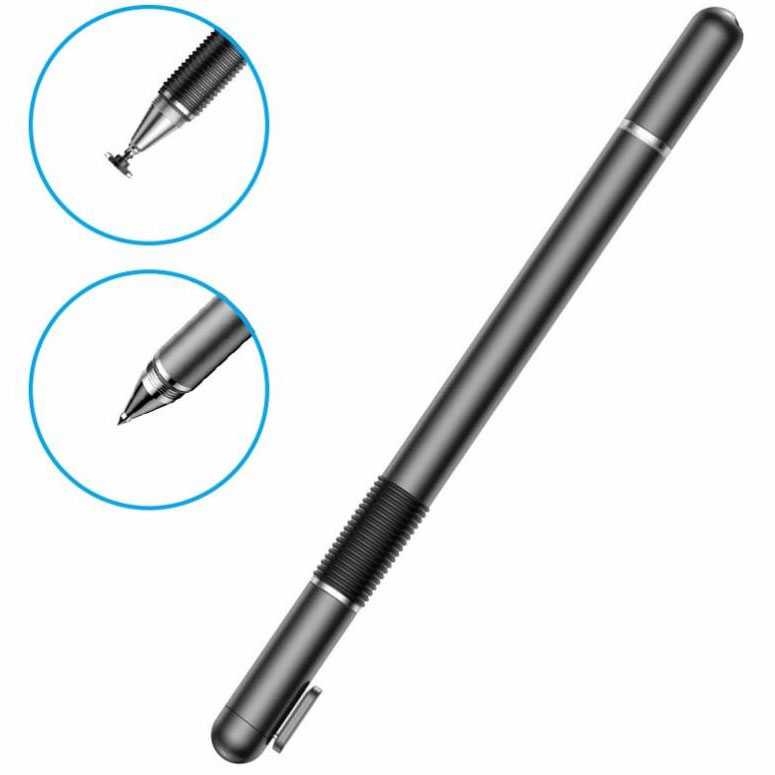 2 in 1 Capacitive Touch Screen Stylus Pen Aluminium / Stylus Pen Android Iphone Ipad Pad Tab Tablet Hanpdhone Hp Samsung Asus Oppo Vivo Xiomi Lenovo Realme Redmi Buat Gambar Drawing Touch Pen Pulpen Laptop Universal Semua Hp Digital / Pen Stylus Stylush