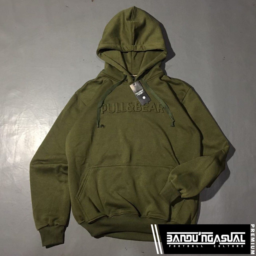HOODIE PULL & BEAR EMBOS (GREEN ARMY)