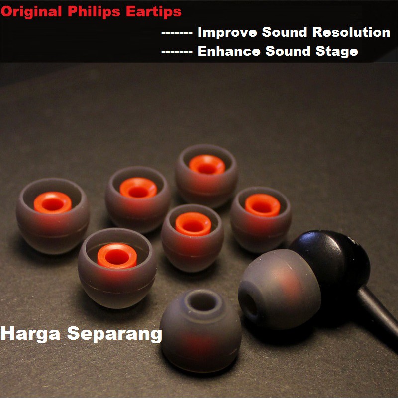 Original Philips SHE9000 Eartips / Karet Replacement (Harga Sepasang)