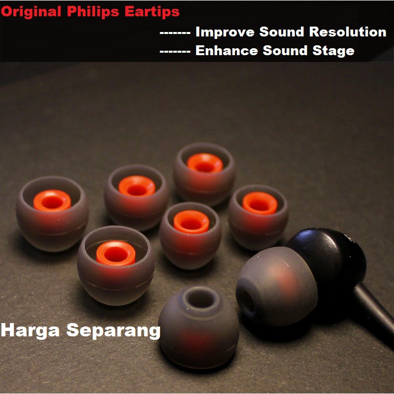 Original Philips SHE9000 Eartips / Karet Replacement (Harga Sepasang)