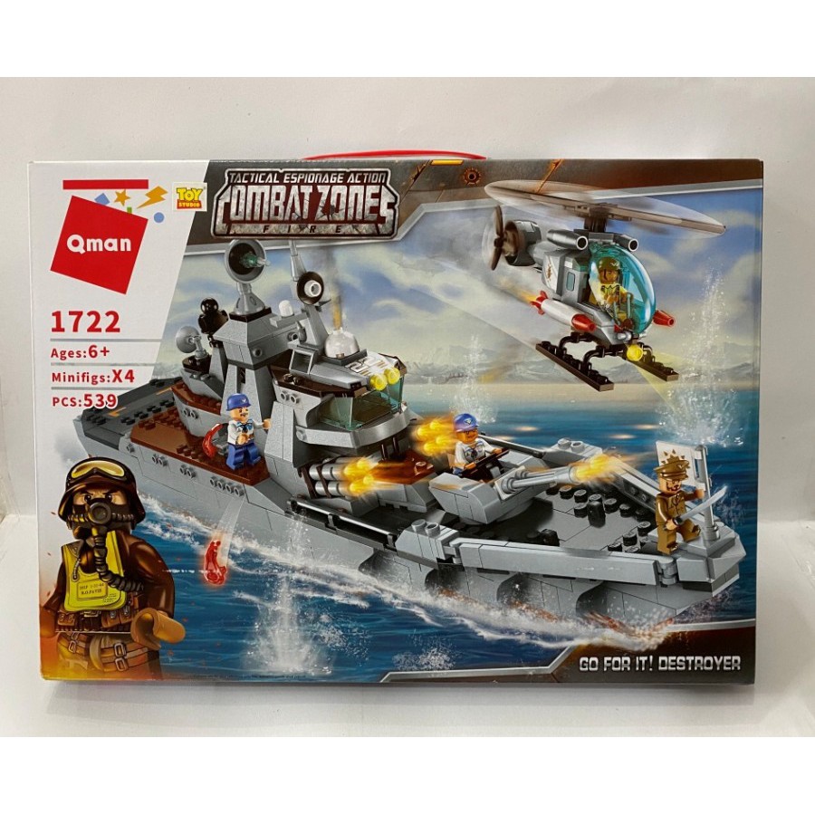 Bricks Lego Block Qman Combat Zones Kapal Go For It Destroyer 1722