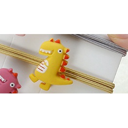 OVERFLOWS.ID Ikat Rambut Ala Korea Motif Dinosaurus Kuncir Candy Import Mutrah Karet Rambut-REX TALI KUNING
