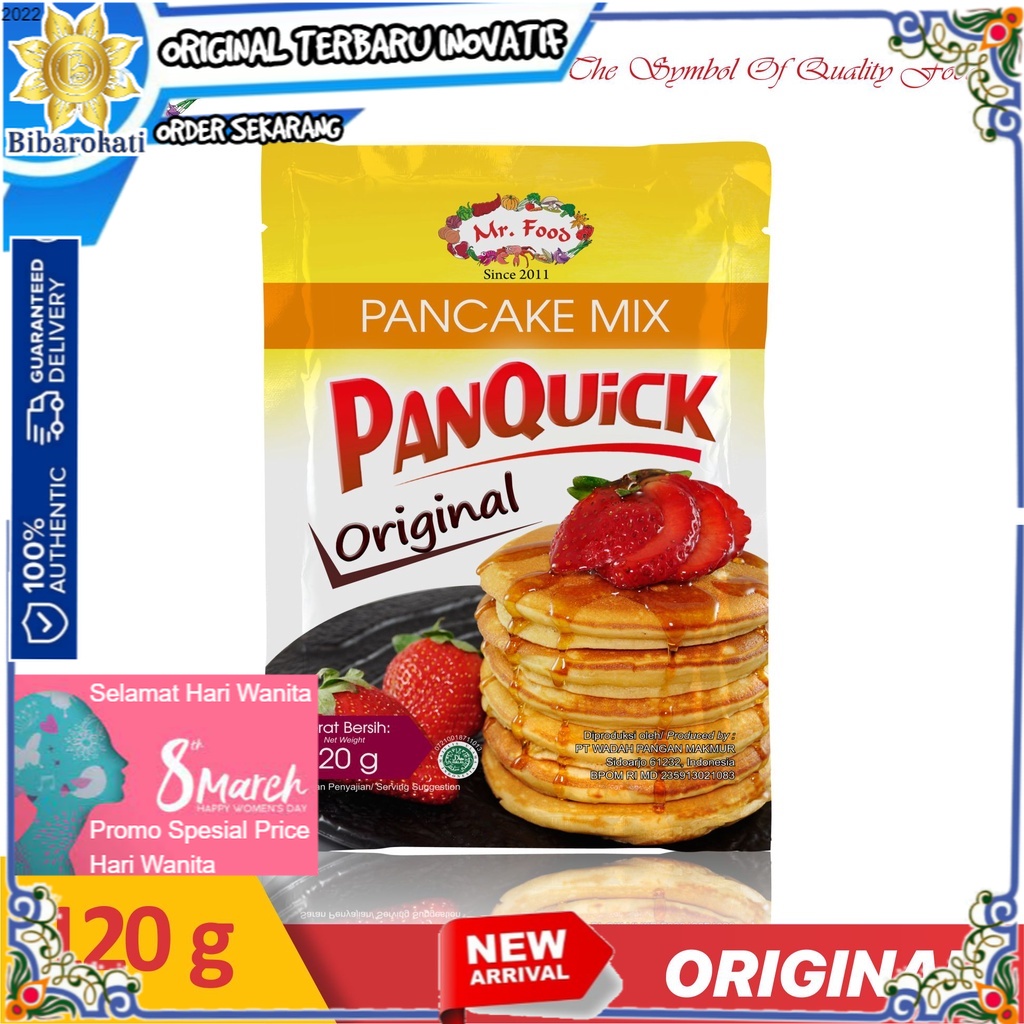 

bibarokati Tepung Pancake Panquick Mr. Food Original/Gluten Free/Chocolate 120gr