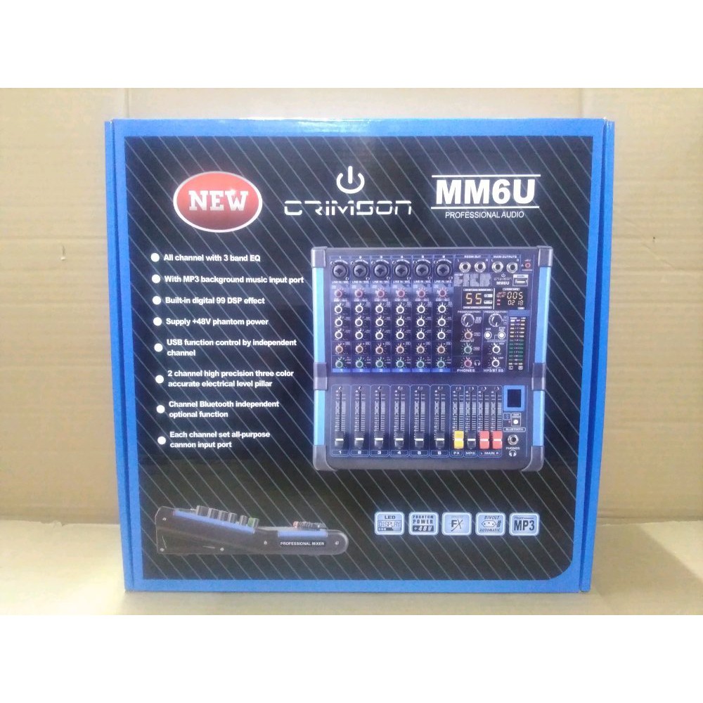 MIXER AUDIO 6 CHANNEL CRIMSON MM6U