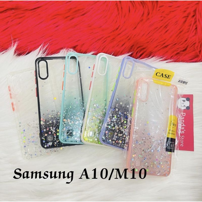 Glitter Case Samsung A10/M10 Funny Color Dengan Pelindung Kamera (PsS)