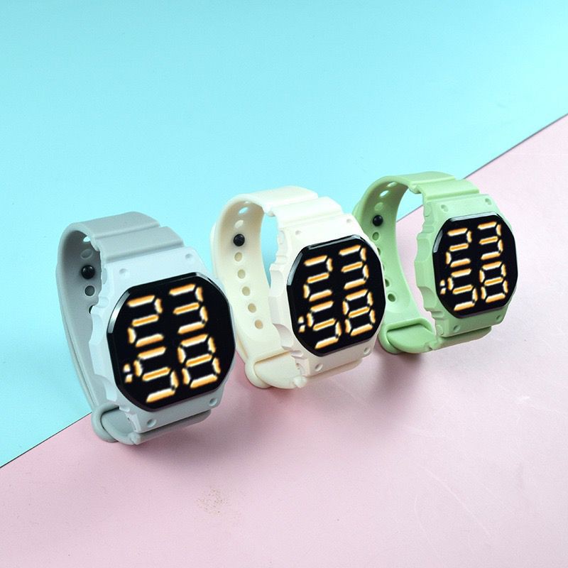 DS J026 Jam Tangan Touchscreen Unisex Tali Rubber Karet Digital LED Fashion Import