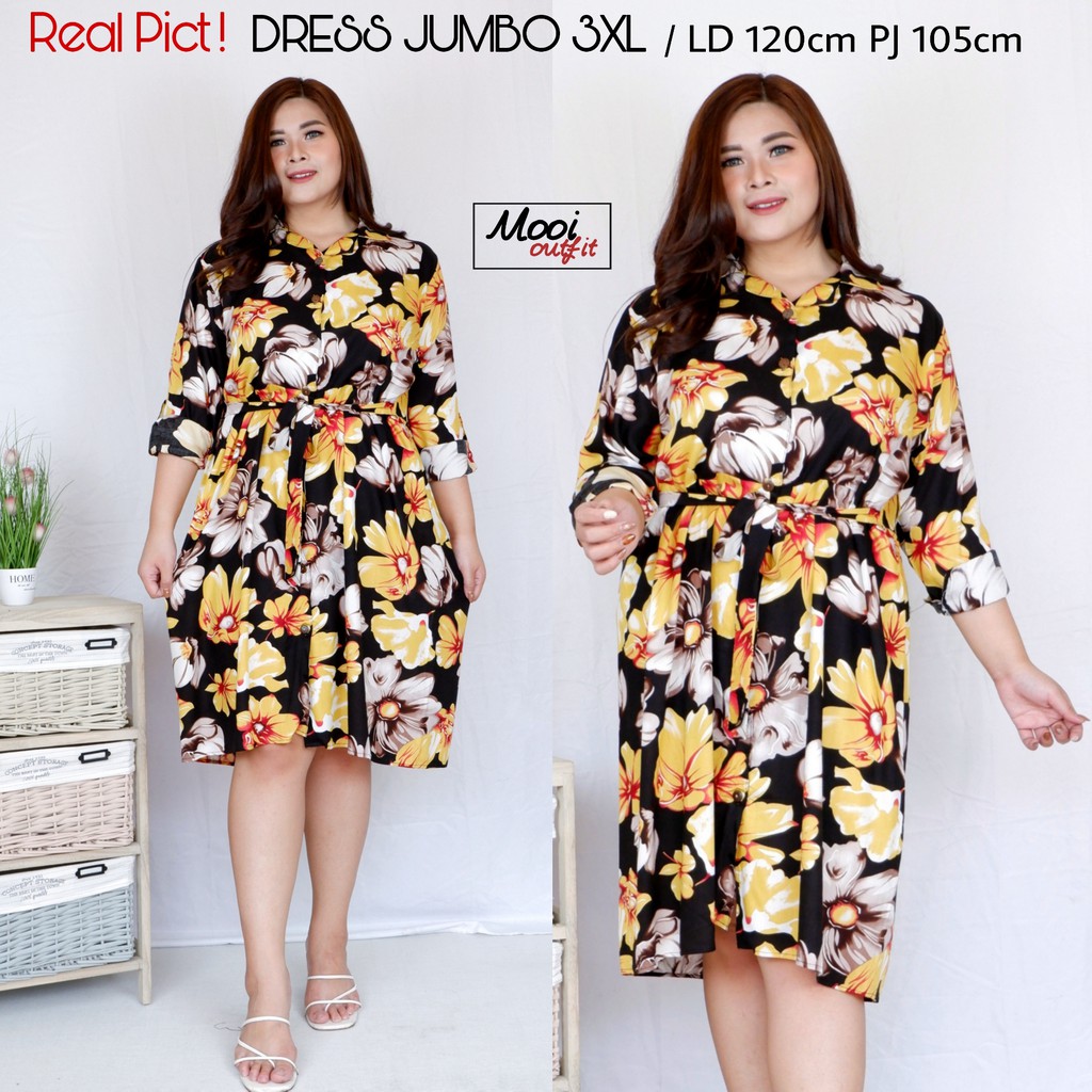 Dress Wanita Jumbo Kekinian Terbaru Ld 120 / Dress Jumbo Busui / Dress Hamil Dan Menyusui Jumbo / Daster Jumbo Ld 120 Busui Kekinian Murah Bahan Katun Rayon Adem