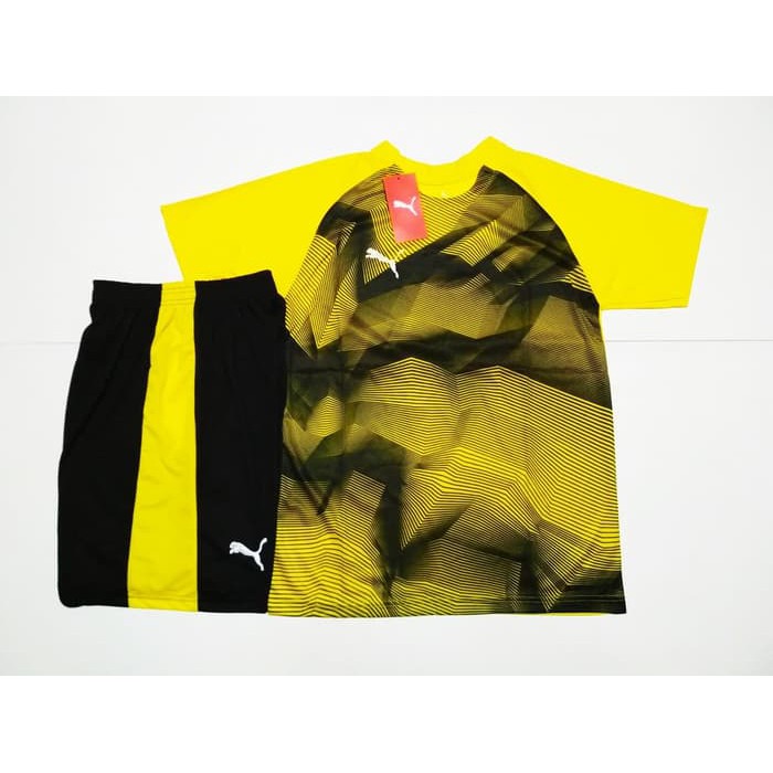 Olahraga Setelan Jersey Bola / Futsal (Cocok Untuk Kaos Tim) PM10 YELLOW BLACK