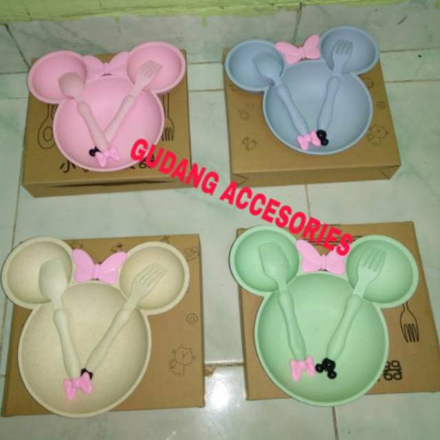 Piring makan bayi Mickey set