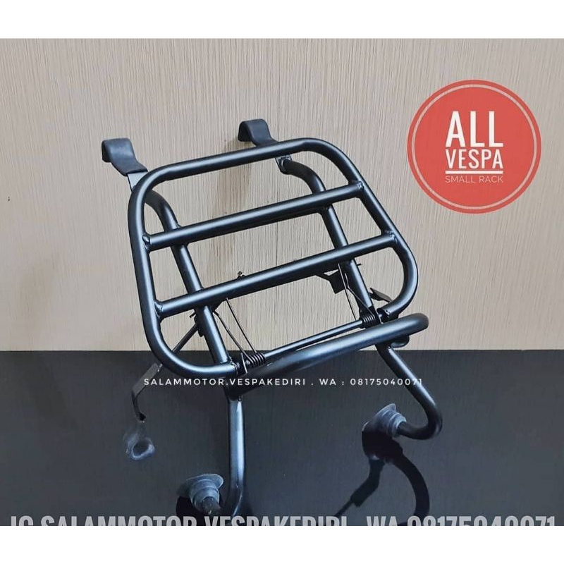 front rack vespa rak depan vespa hitam