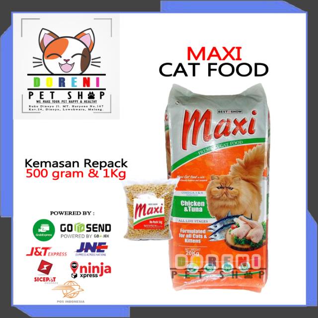 Maxi Cat Food Repack 1/2kg | Shopee Indonesia