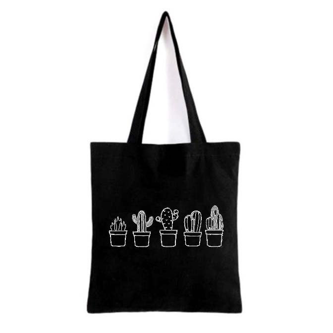 (PAKAI RESLETING) tote ARISTA TOTEBAG WANITA KAKTUS GAMBAR UNIK LIMITED EDITION HIGH QUALITY