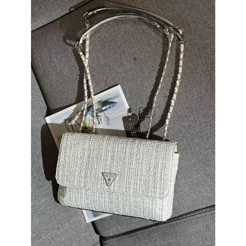 TAS GUESSS GS SHOULDER BAG TAS BAHU TAS SELEMPANG SLING BAG RYAN RAJUT TWEED CROSSBODY FAHION IMPORT PREMIUM #3027