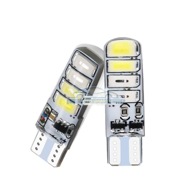 LAMPU SENJA  T10 /8LED 2 WARNA 12VOLT STROBO KEDIP