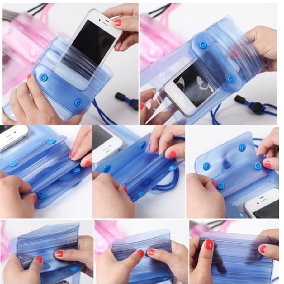 BAJ Sarung Hp Anti Air Pouch Bag Universal Handphone Foto Dalam Cover Tahan Waterproof Case 6,3inch - SS160