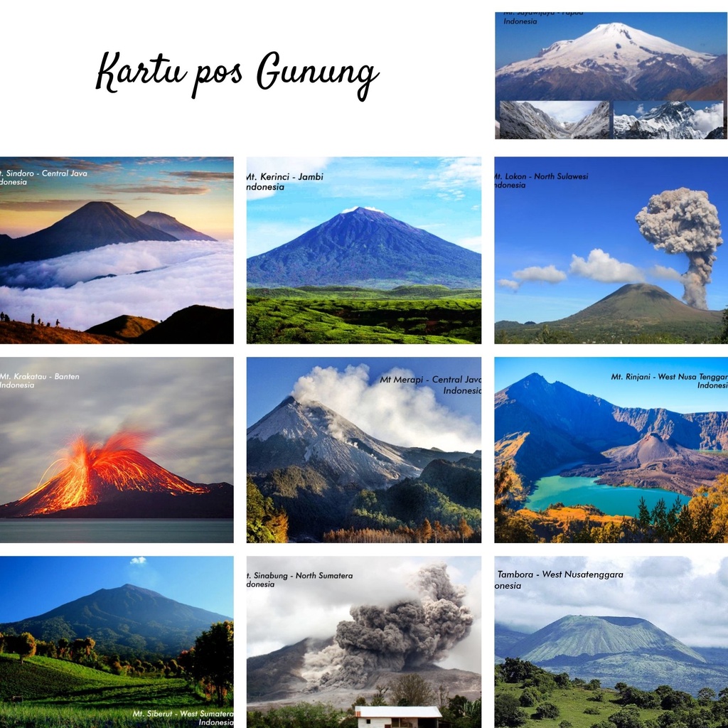 

MC- Kartu pos kartupos Gunung / Mountain Volcano Postcard