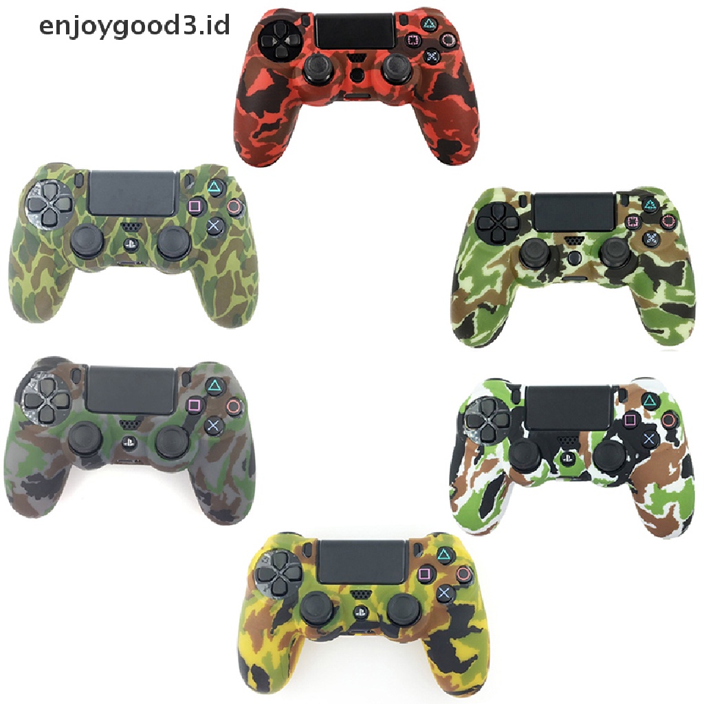 (Id) Casing Soft Case Karet Silikon Motif Camo Untuk Ps4