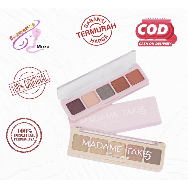 new produk ~ madame gie take 5 palette eyeshadow ~ madame gie face palette