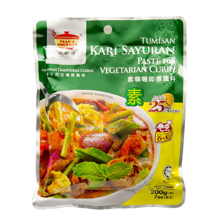 

Teans Gourmet Bumbu Tumisan Kari Sayuran Curry Paste VEGETARIAN