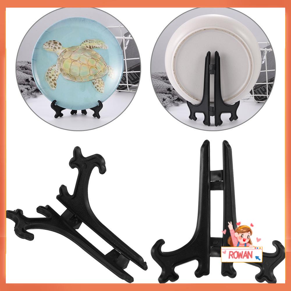 R-flower 5PCS / Set Stand Holder Piring / Lukisan Bahan Plastik Untuk Dekorasi Rumah
