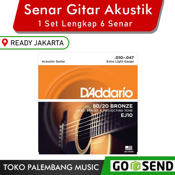 Senar Gitar Akustik Daddario 010 011 012 EJ15 EJ13 EJ16