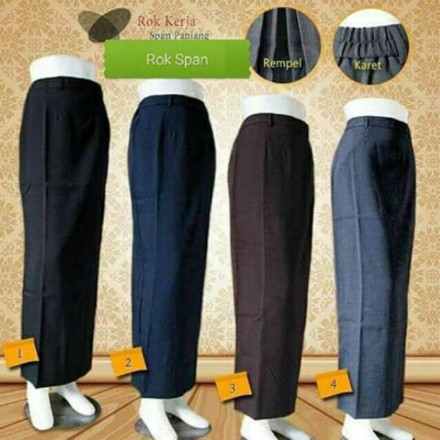 ROK SPAN PANJANG SYAKIRA/ROK KERJA /ROK MODEL SPAN