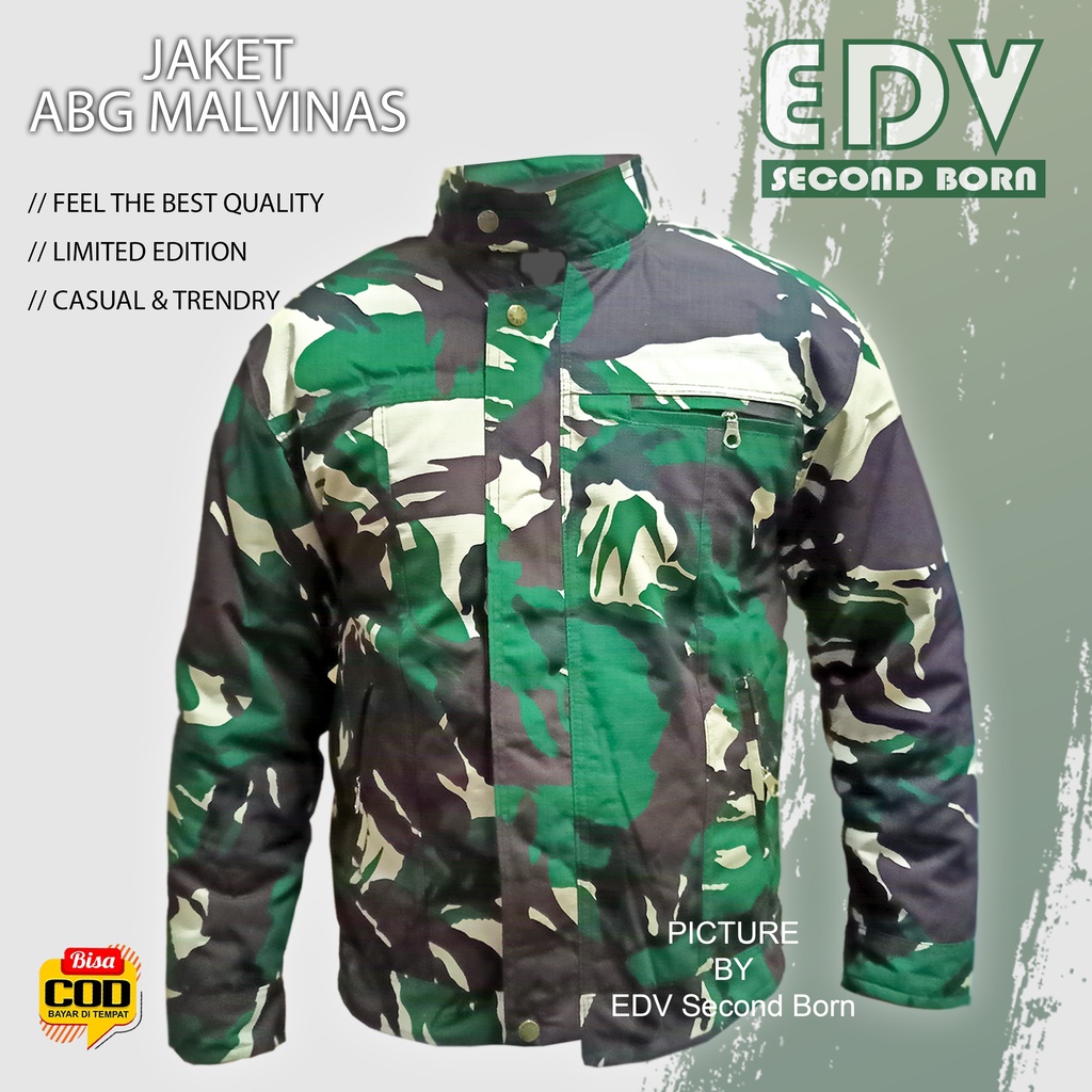 Jaket Loreng ABG TAD Hijau Army Tactical Lengan Panjang Bahan Tebal Ripstop Balotelli Premium Origin